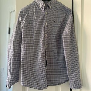 Vineyard Vines Blue and White Checkered Shirt